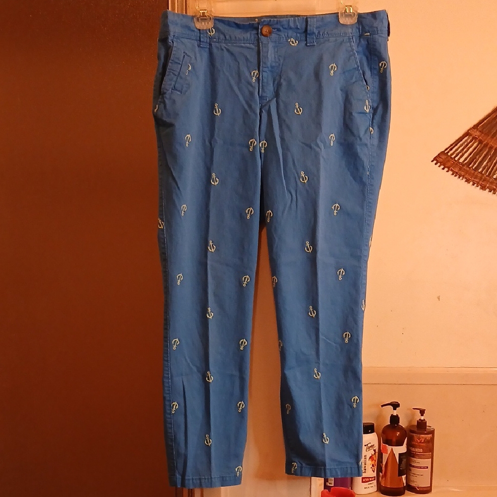 Old Navy Blue Ankle Pabts‎ with Embroidery . Sz.10 Reg.